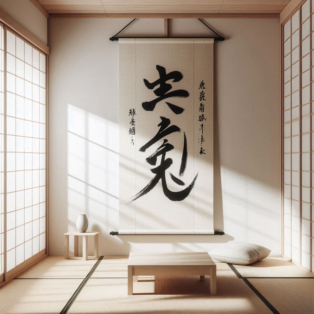 Japanese Calligraphy Scrolls living room