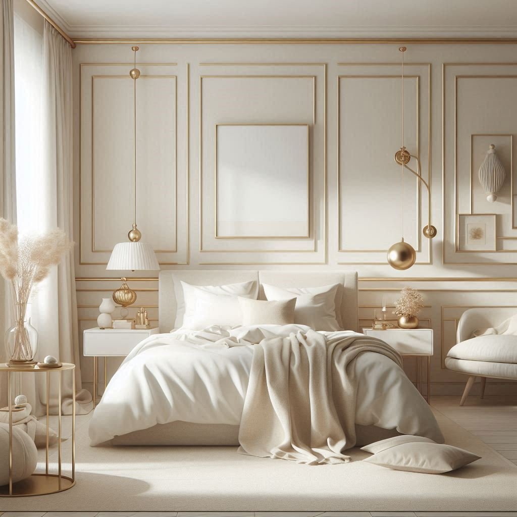 Ivory & Gold bedroom