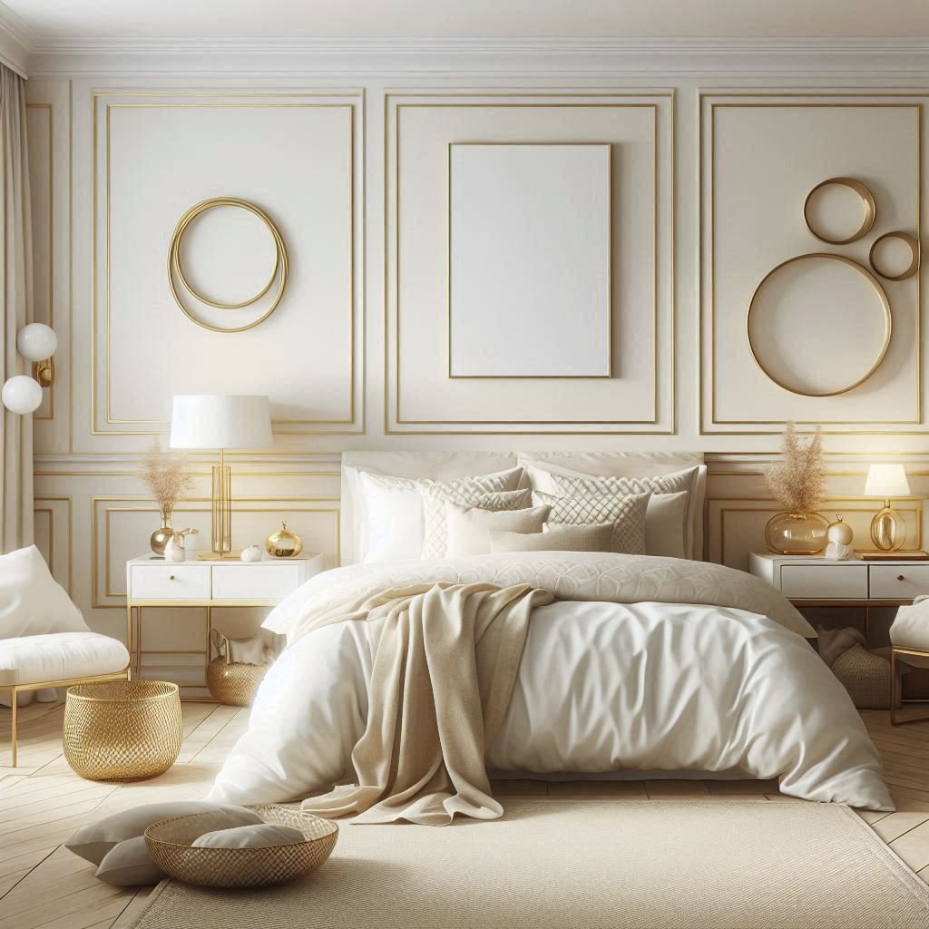 Ivory & Gold bedroom