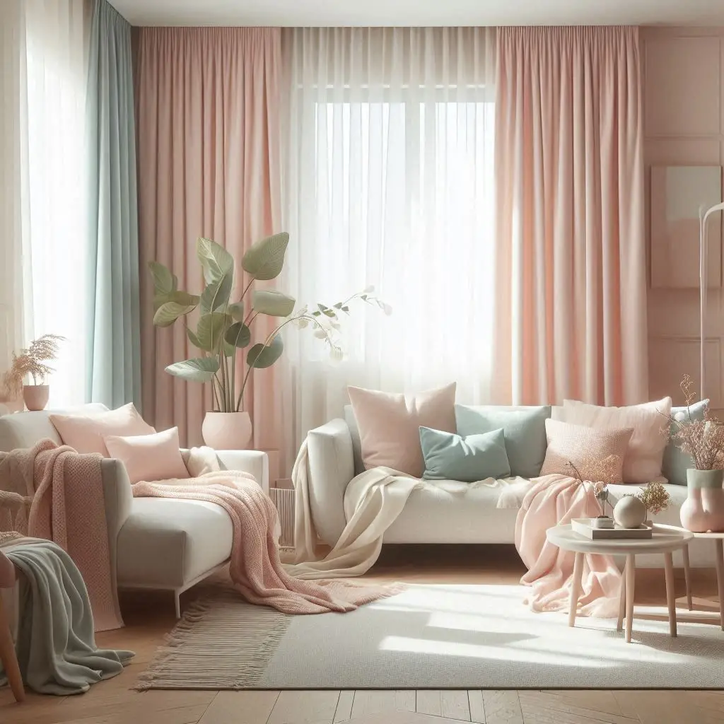 Soft Pastel Curtains for a Dreamy Touch