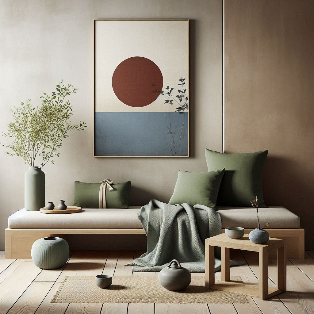 Zen-Inspired Accent Colors living room