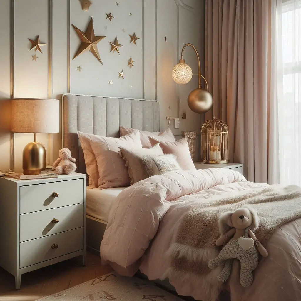 Metallic Touches in kids room