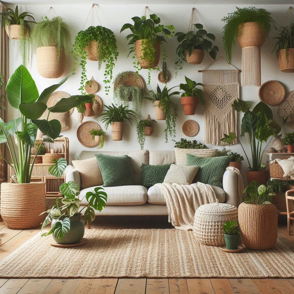 Indoor Jungle Meets Boho Calm
