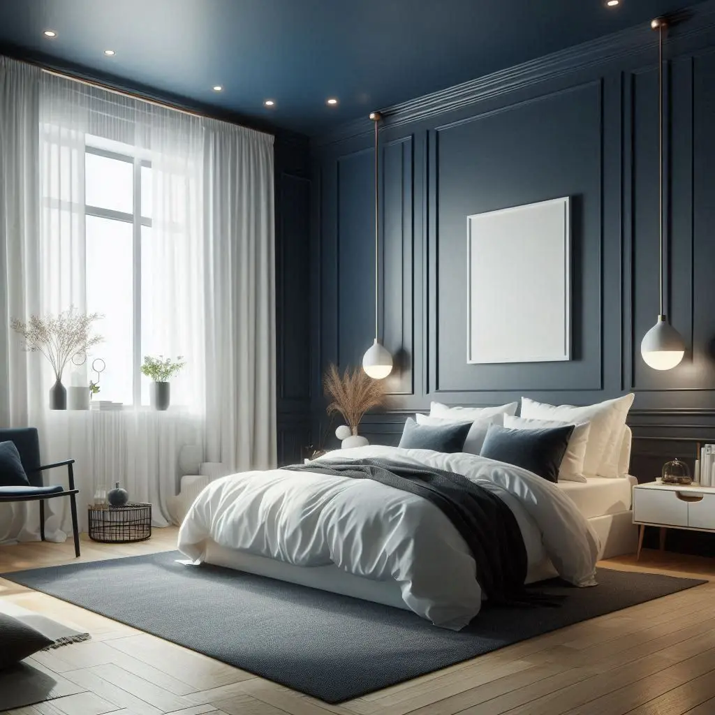 Dark Blue bedroom