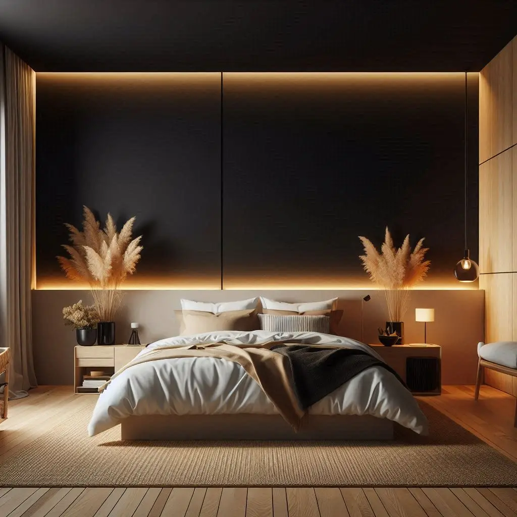 Bold Black Accent Wall bedroom