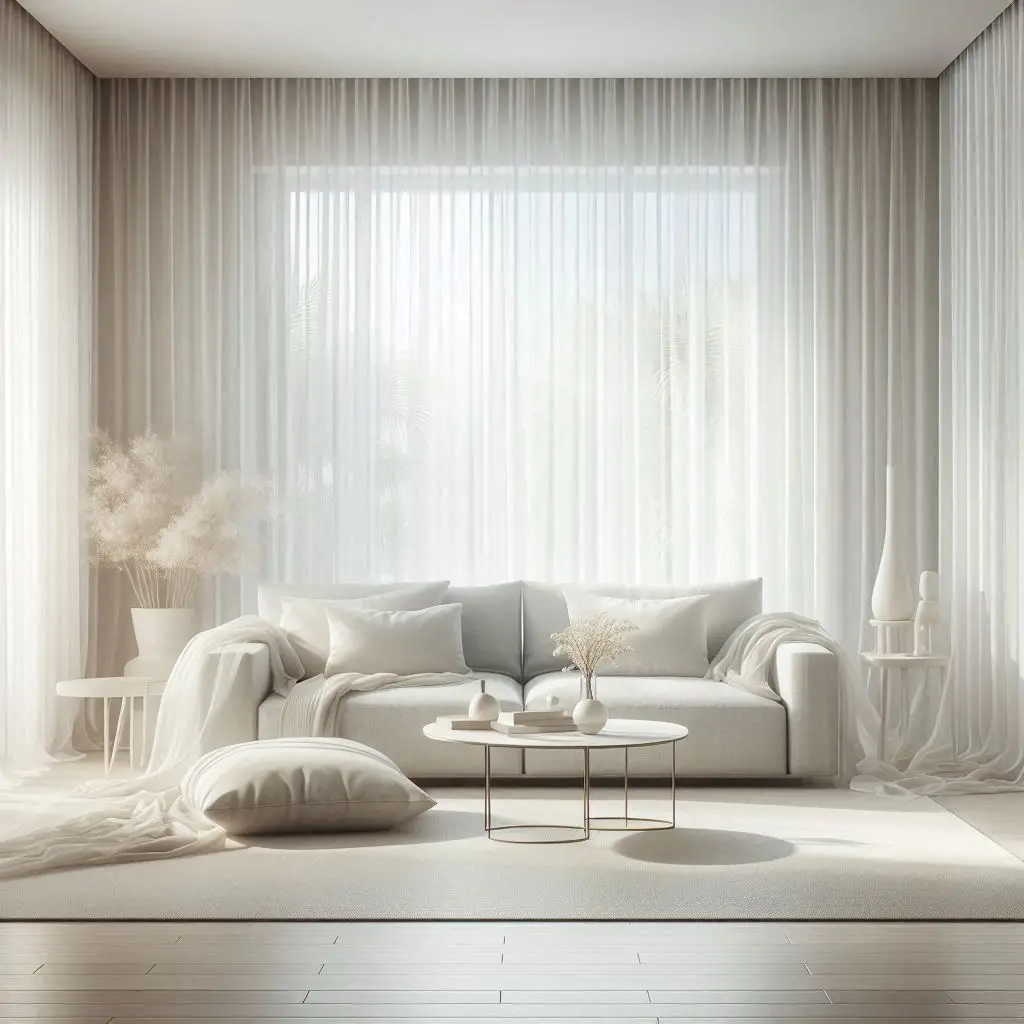 Sheer White Curtains