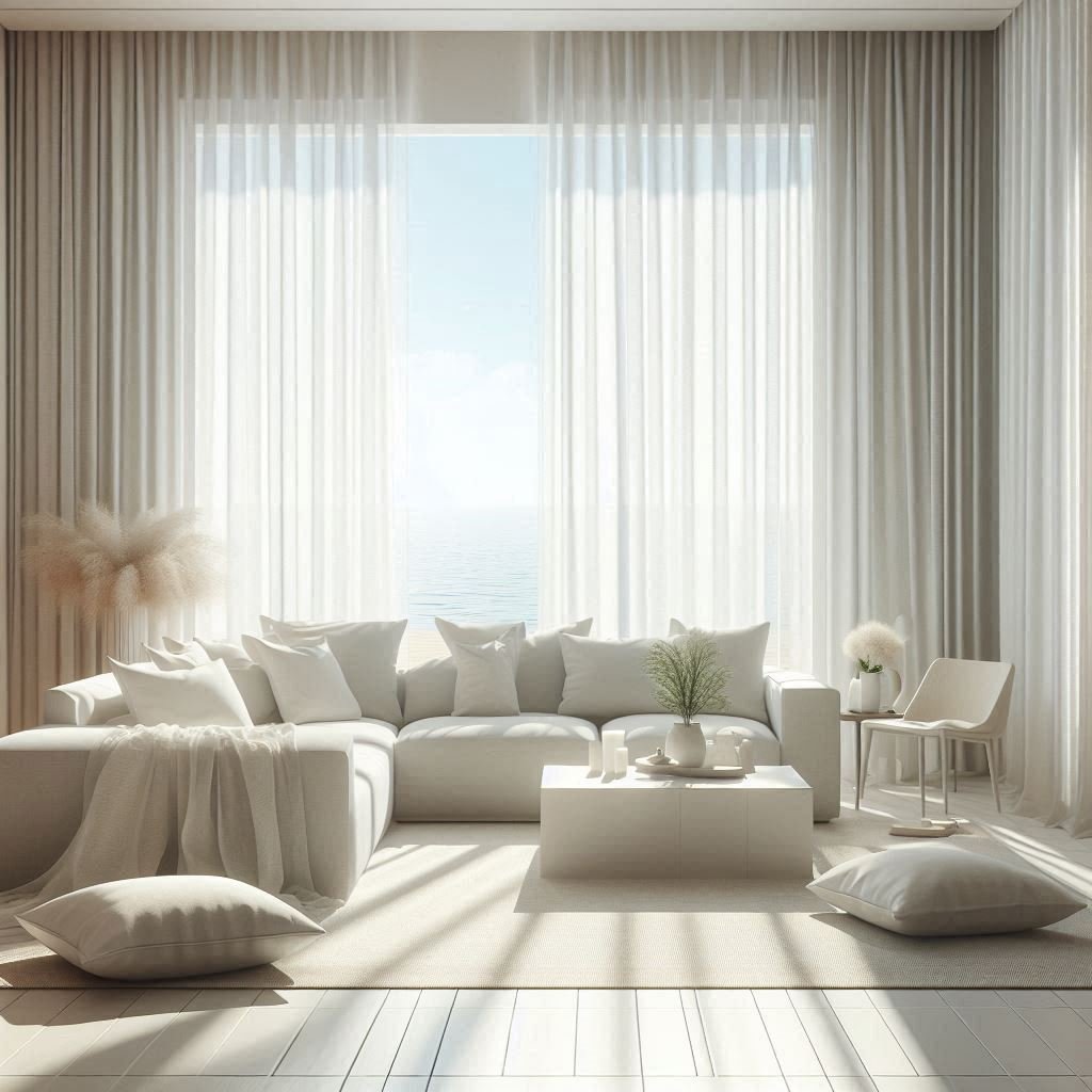 Sheer White Curtains