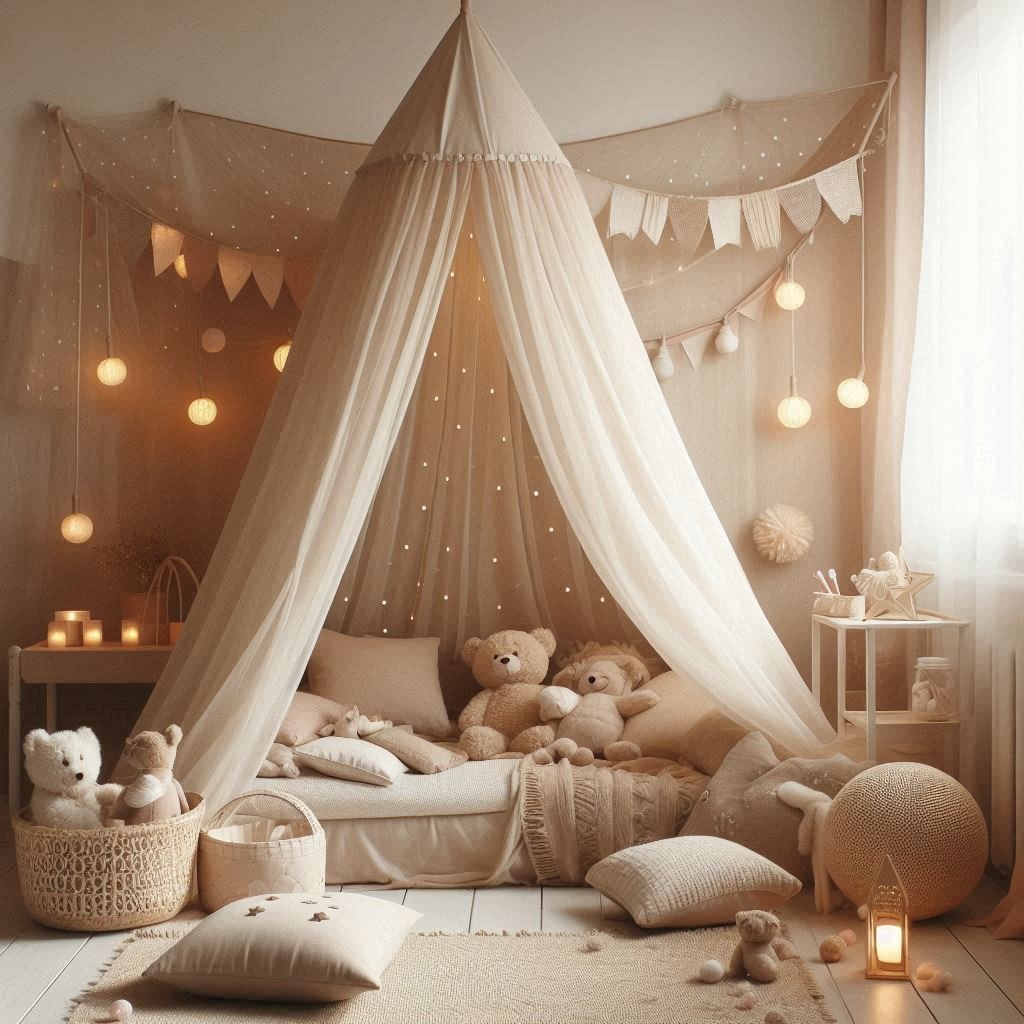 Canopy Bed or Tent Corner kids bedroom