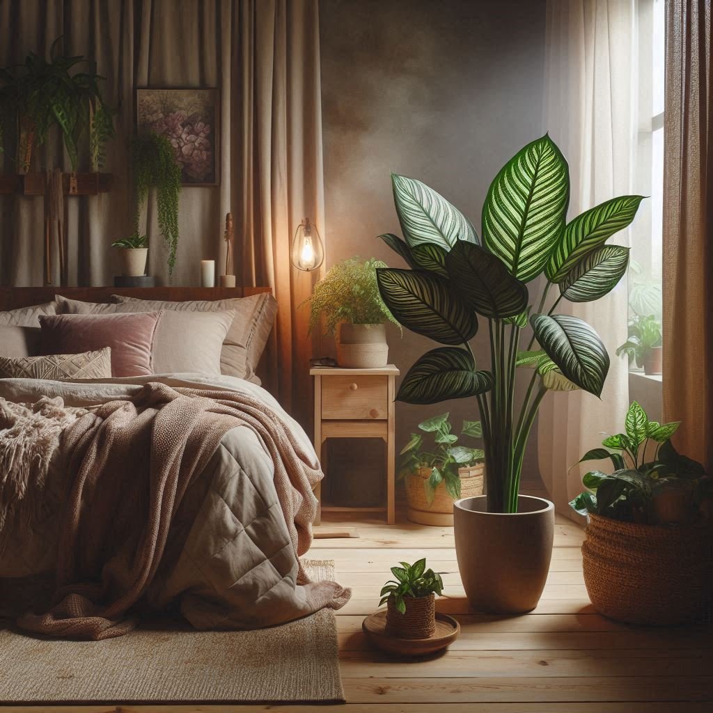 Calathea plant bedroom
