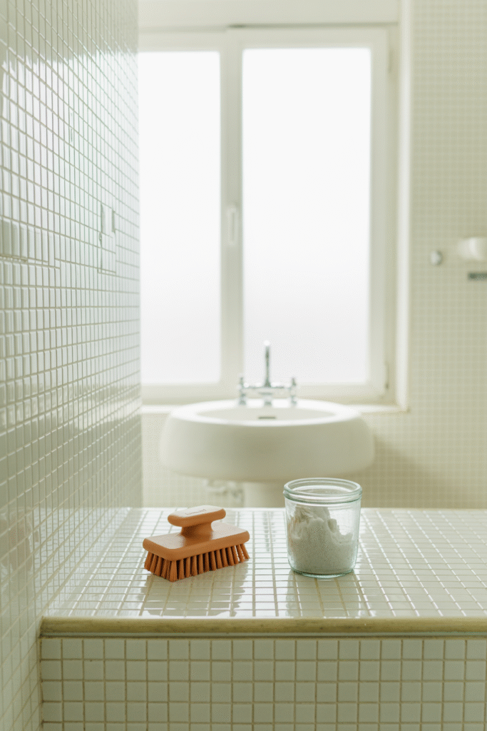 Grout and Tile Lines bathroom 