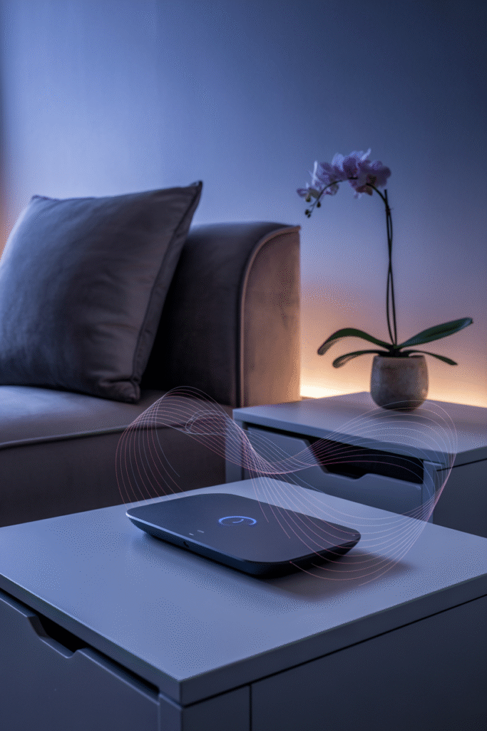 AI Soundscapes for Stress Relief bedroom

