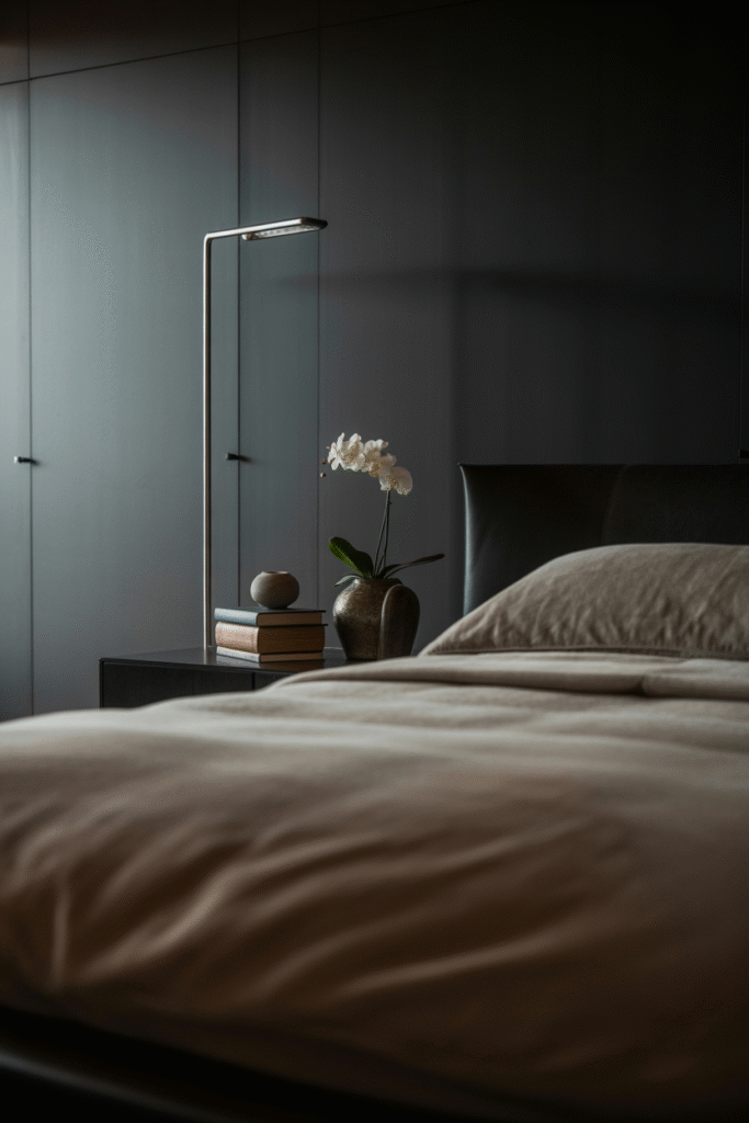 Minimalist Dark Sanctuary bedroom
