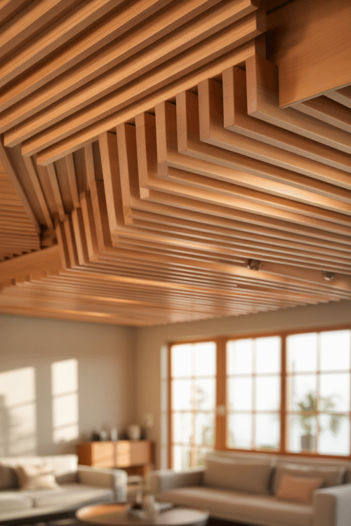 Ceiling with Wooden Slats