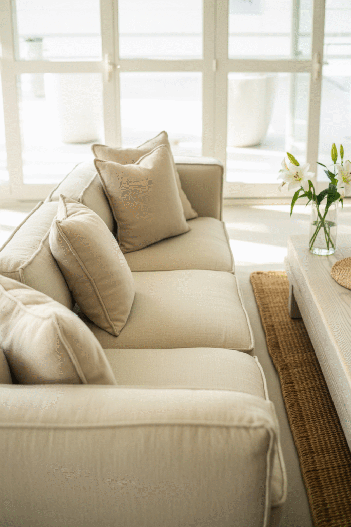 Cream Linen Sofas