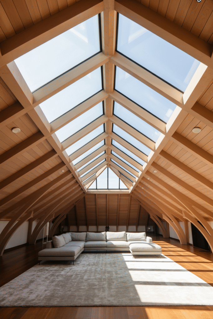  Vaulted Ceilings with Skylights