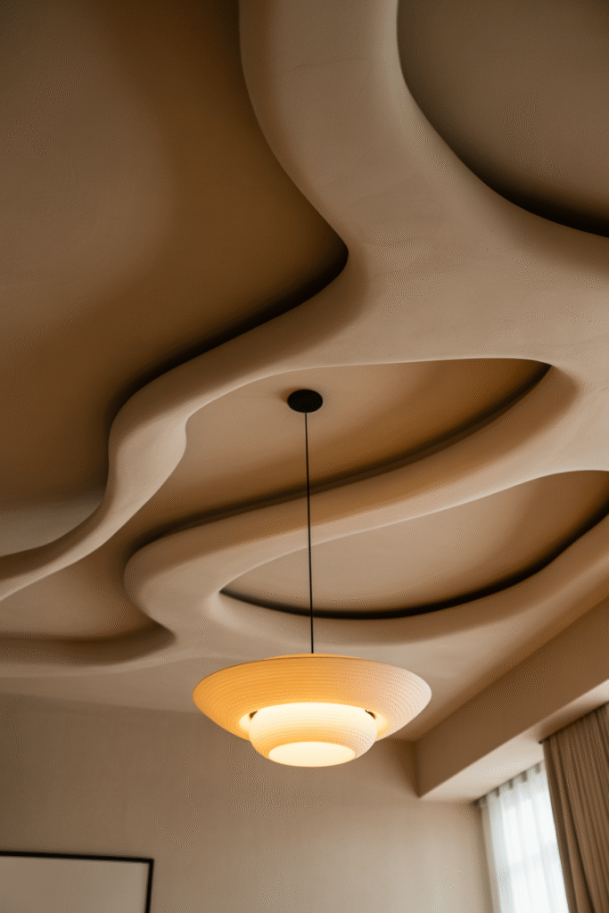 Ceiling with Integrated Shelving