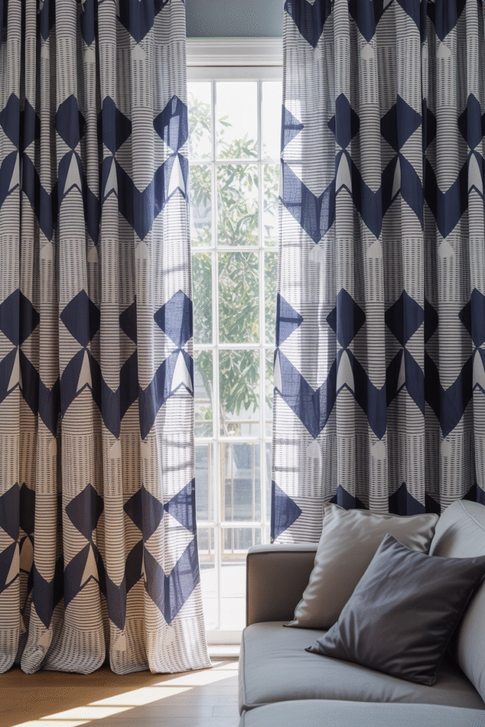 Geometric Prints for Modern Style curtain
