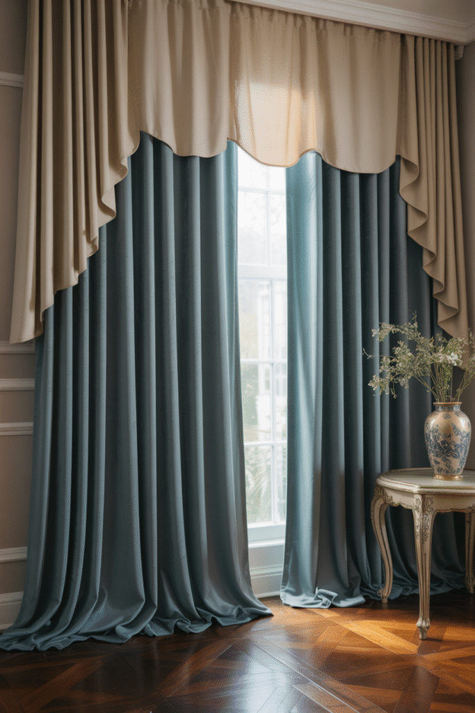  Valance-Topped Curtains for Elegance
