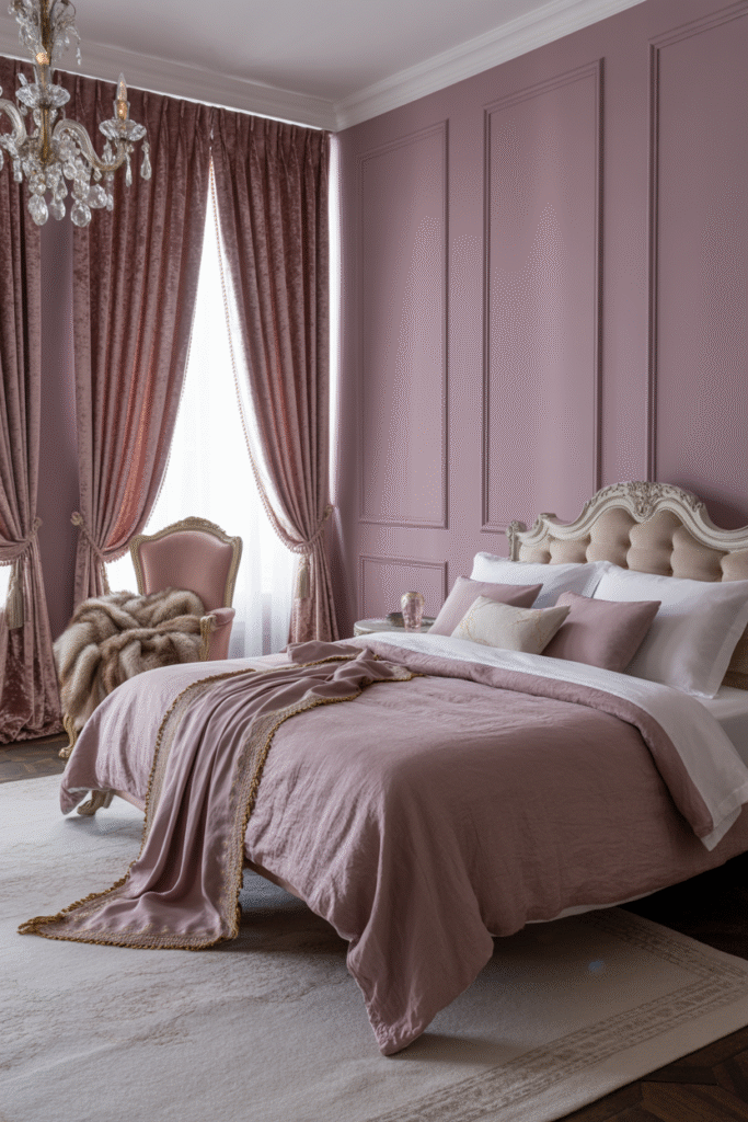 Mauve for a Romantic Mood bedroom