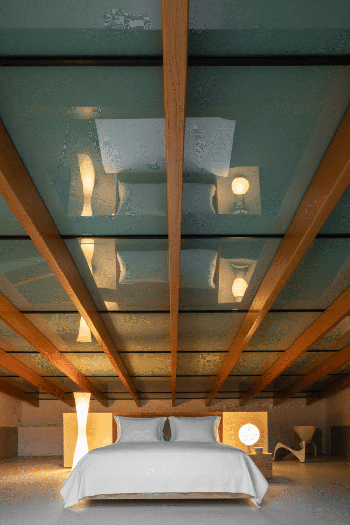 Glass or Mirror Panel Ceilings