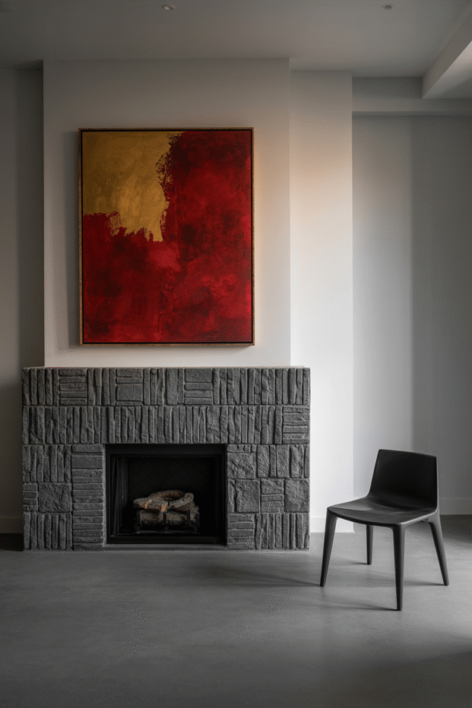 Minimal White Walls with Bold Ar