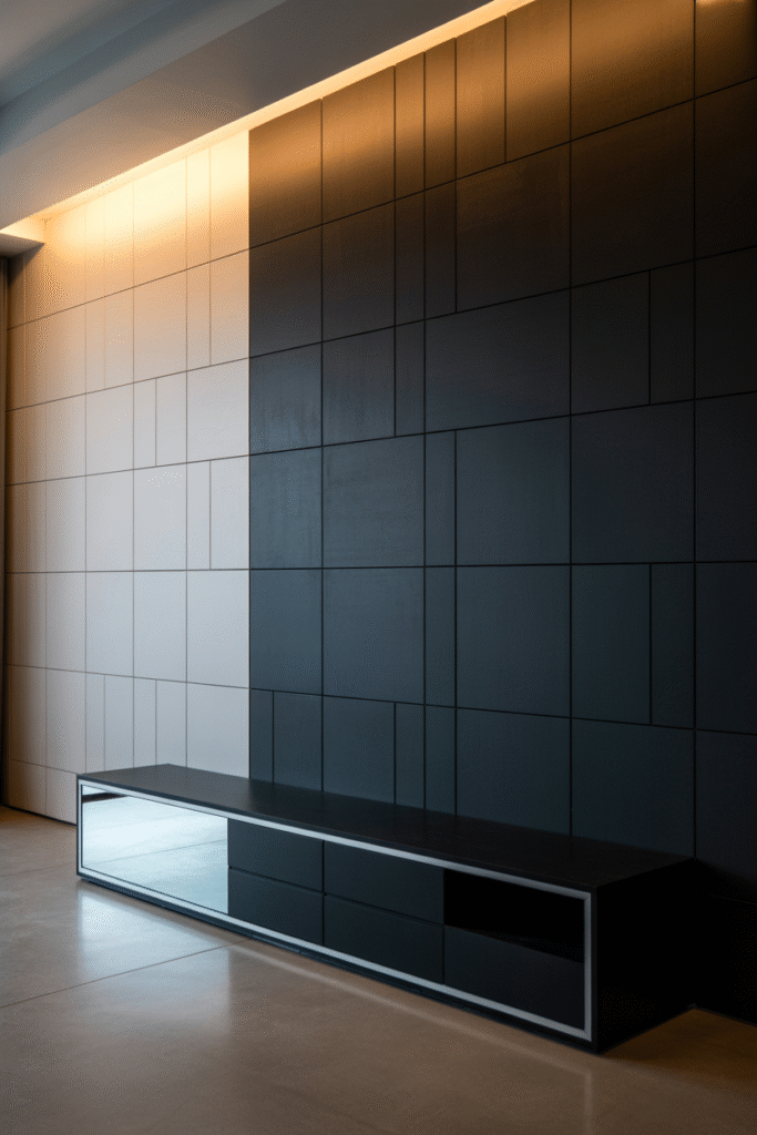 Two-Tone TV Wall Design