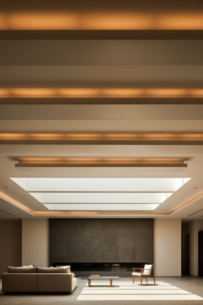 False Ceilings with LED Lighting.