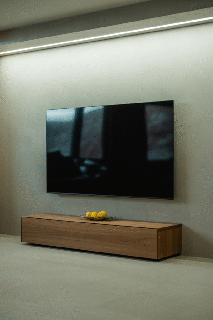 Sleek Minimalist TV Wall