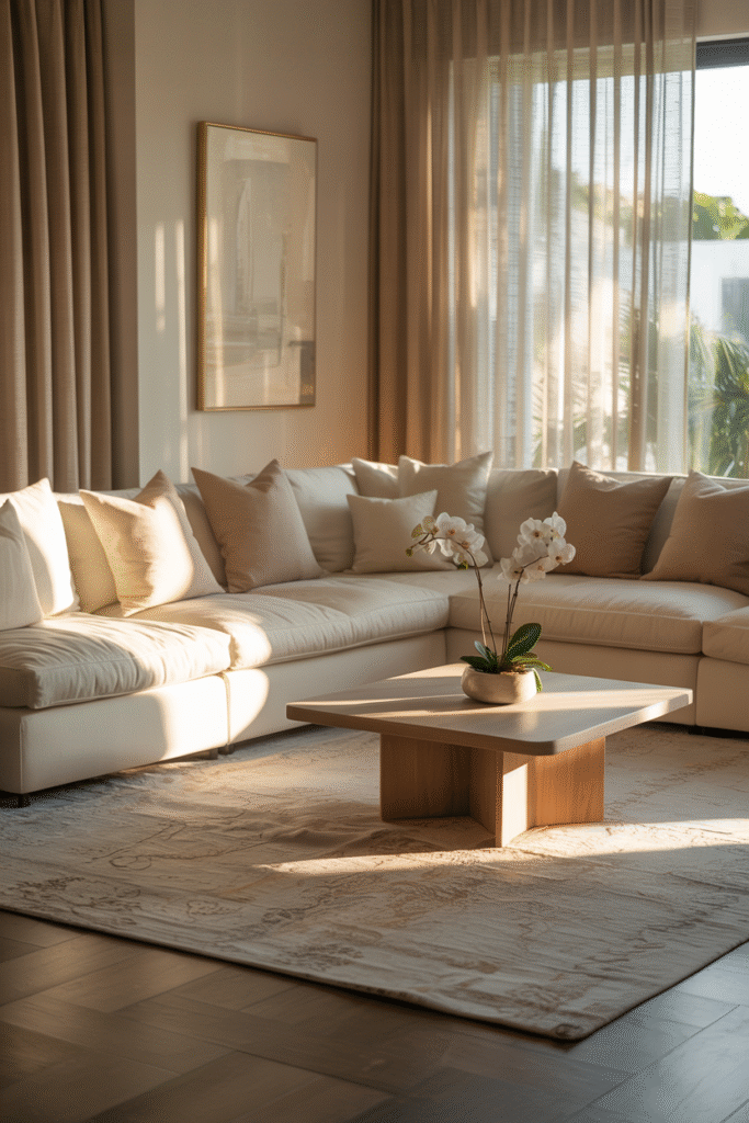 Beige Sectionals for Cozy Luxury sofa
