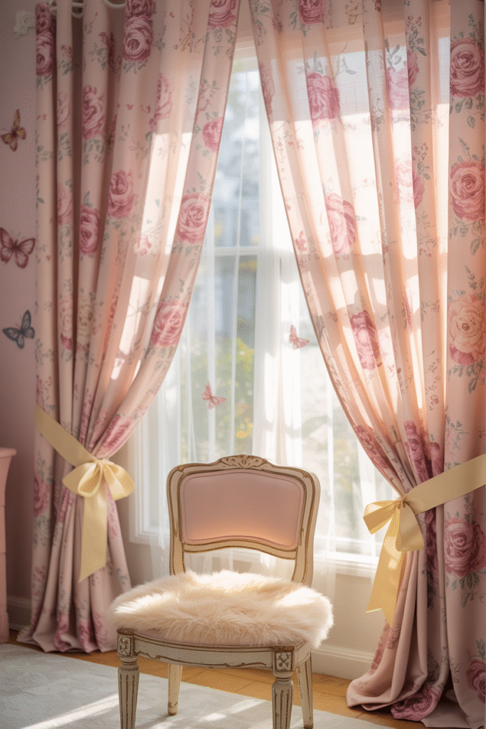 Floral Curtains for Girls’ Rooms