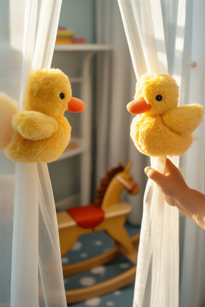 Animal-Themed Tie-Backs curtain
