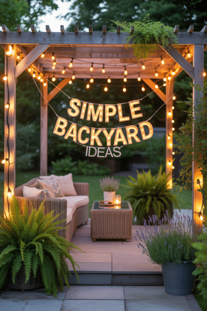 String Lights for Instant Ambience backyard 