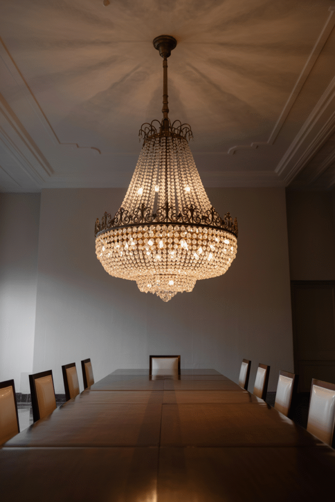  Statement Chandeliers with Plain Ceilings