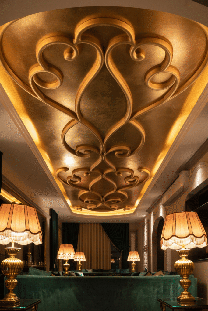 Metallic Ceilings for Glamour