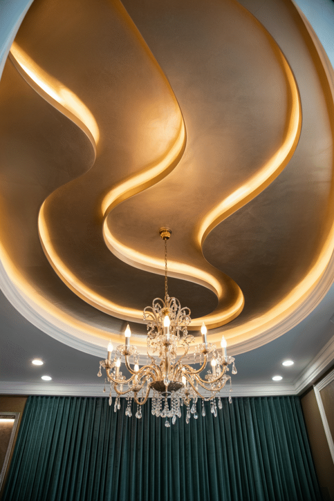Metallic Ceilings for Glamour