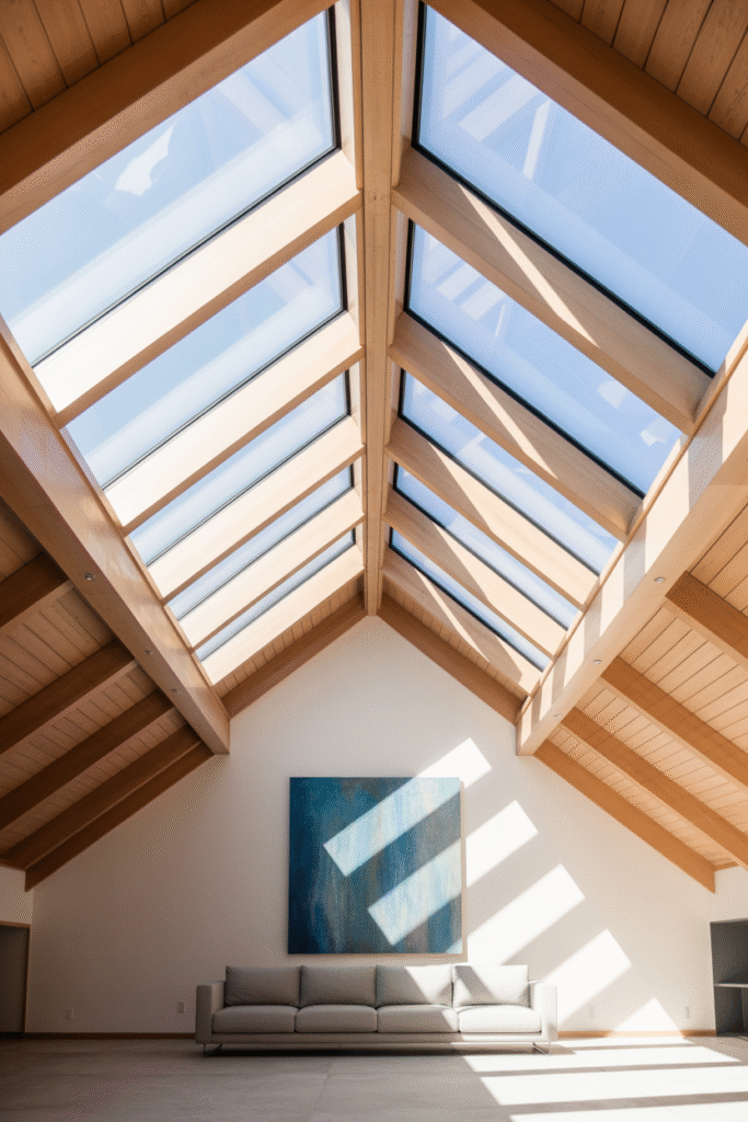  Vaulted Ceilings with Skylights