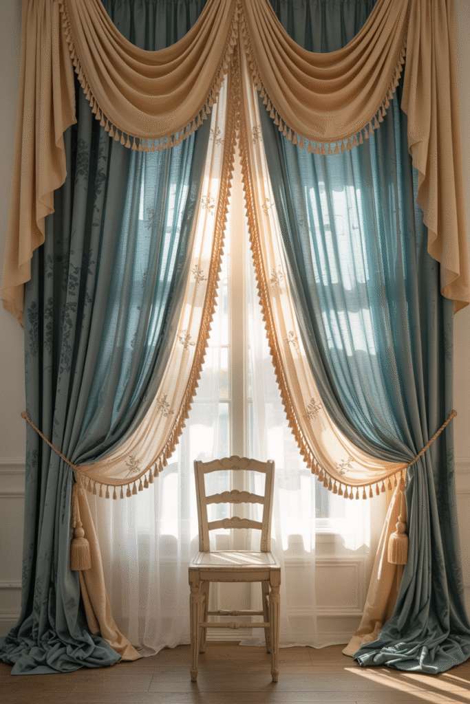  Valance-Topped Curtains for Elegance
