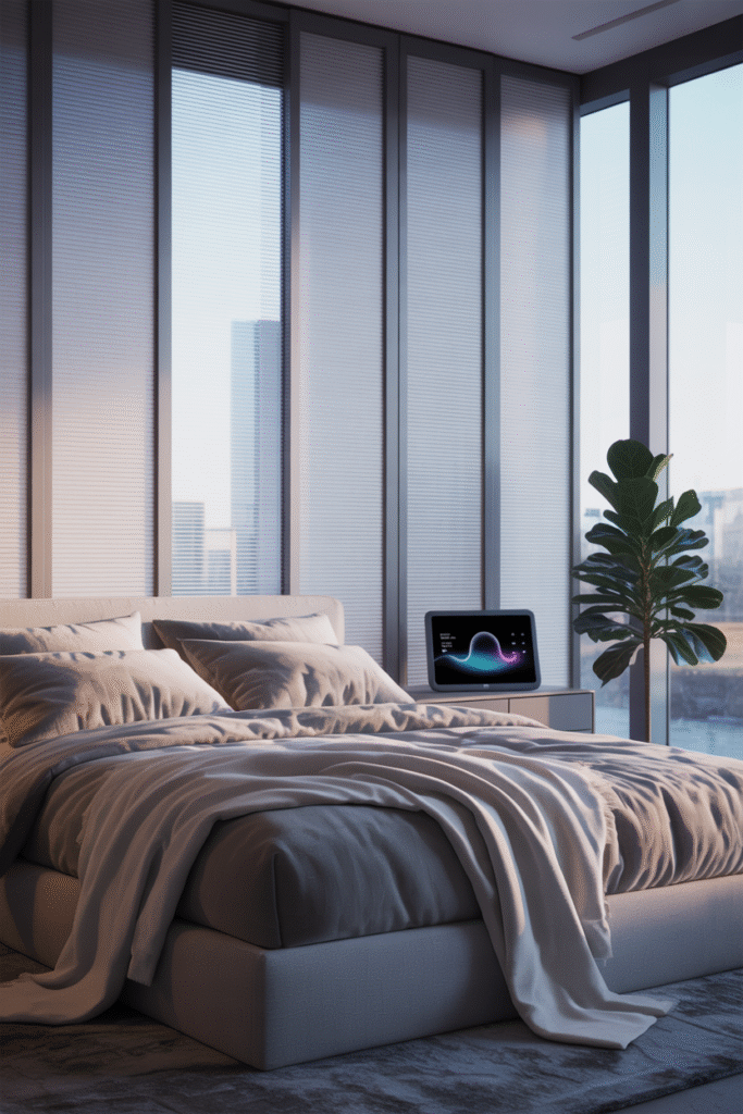 Controlled Curtains bedroom 