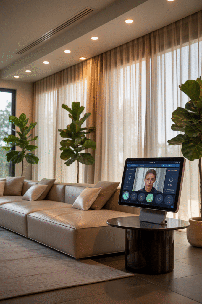 AI-Assisted Home Security Integration living rom