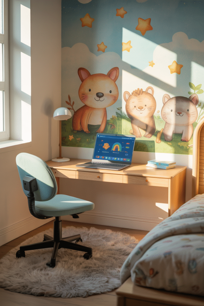 Personalized AI Study Corner kids room 