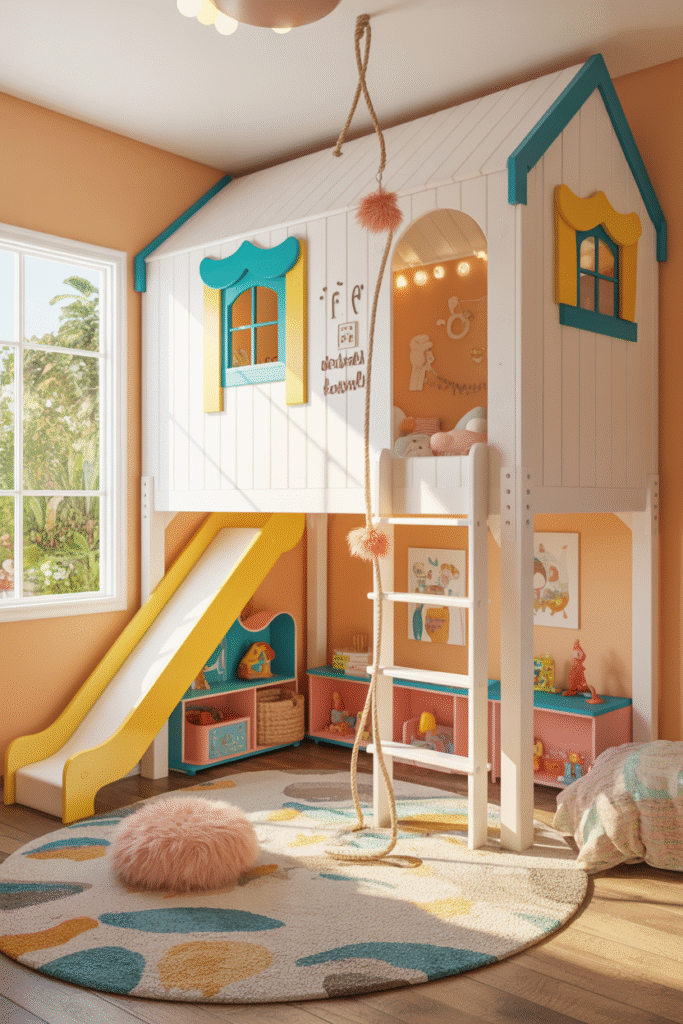 Loft Beds with Slide kids room
