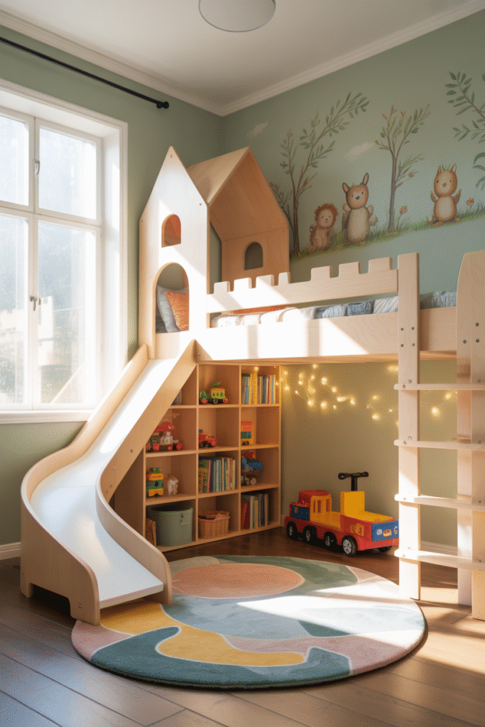 Loft Beds with Slide kids room