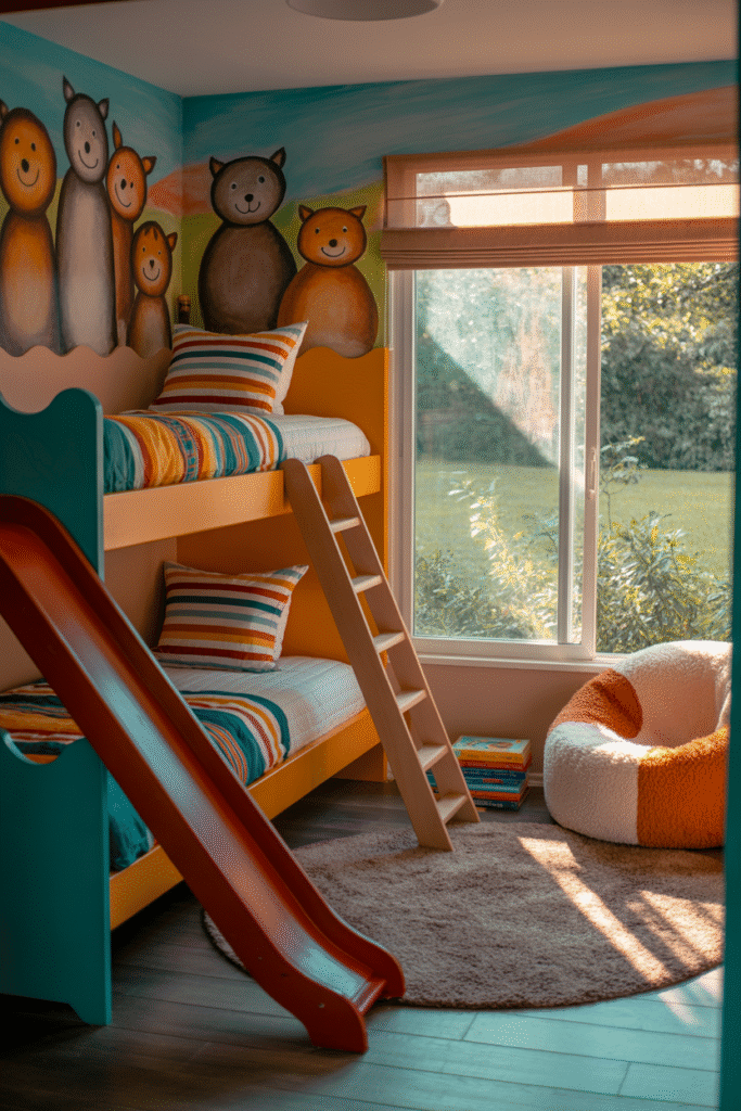 Bunk Beds with Slides bedroom 