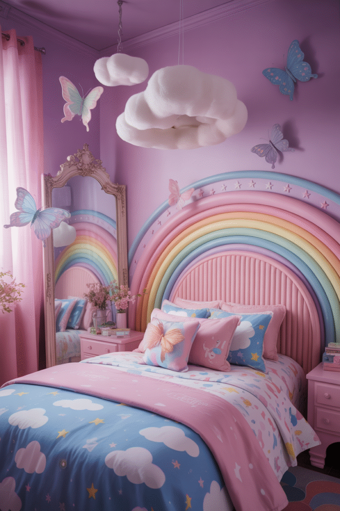 Pastel Rainbow bedroom