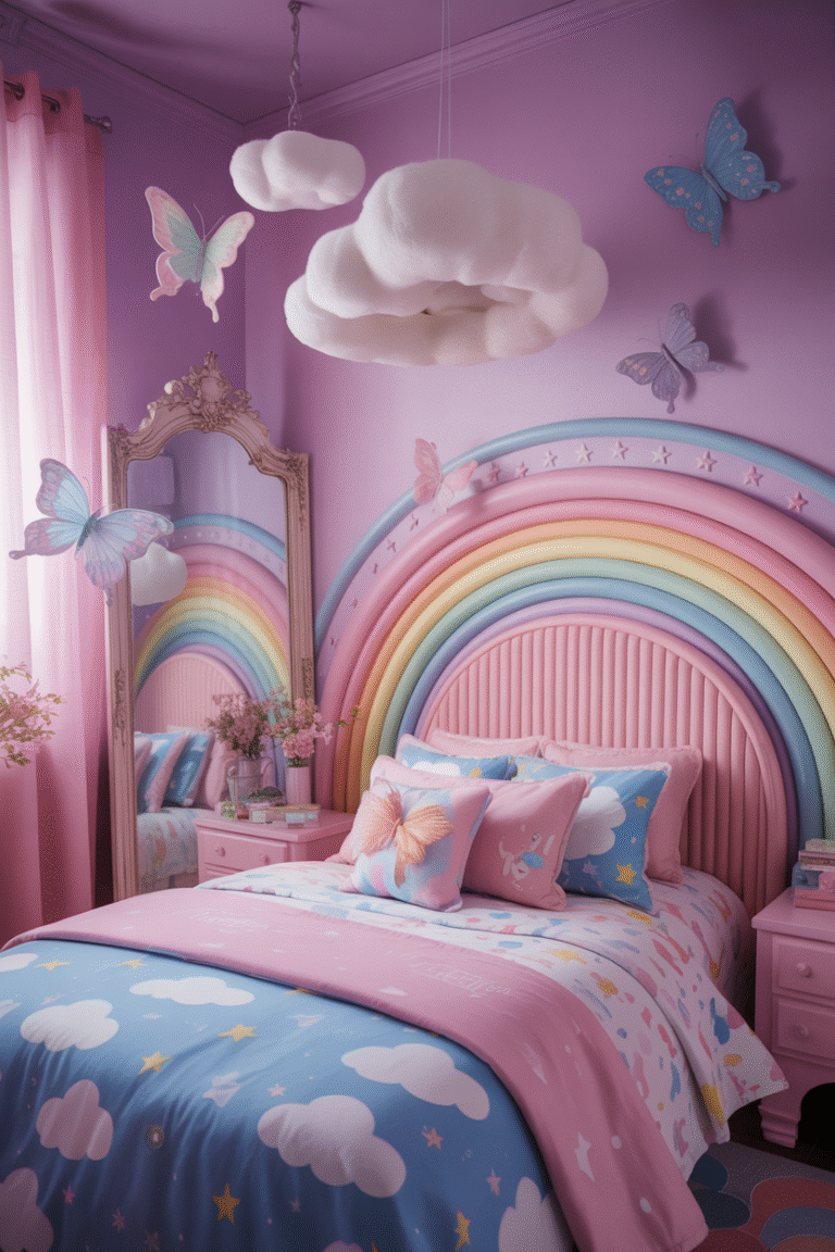 Pastel Rainbow bedroom