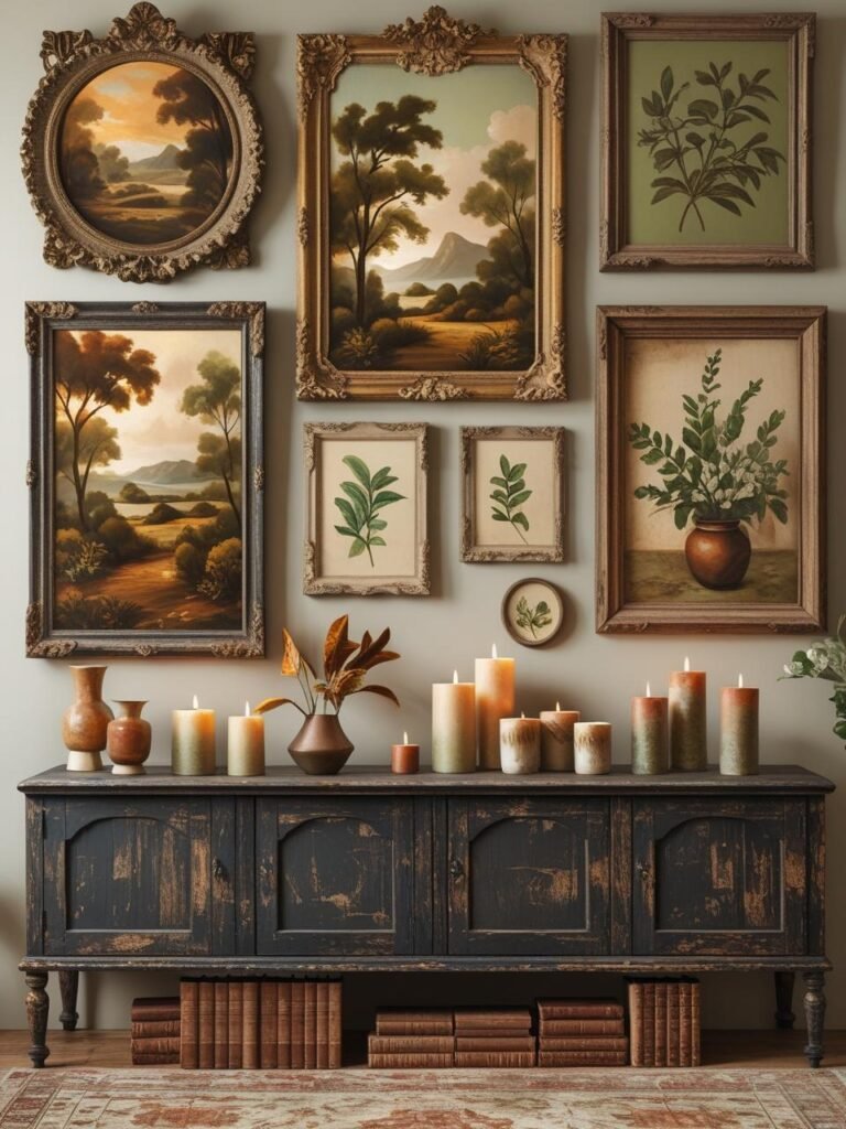 Display Vintage Art & Mirrors