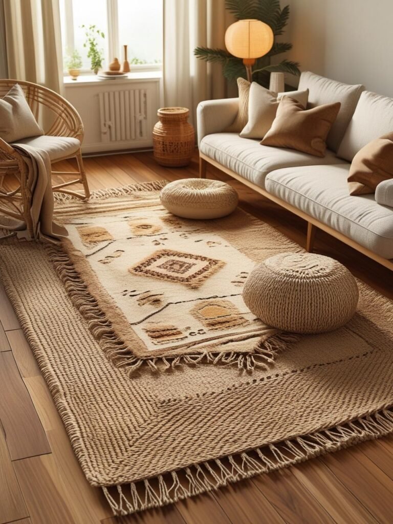 Layered Rugs for Soft Warmth living room