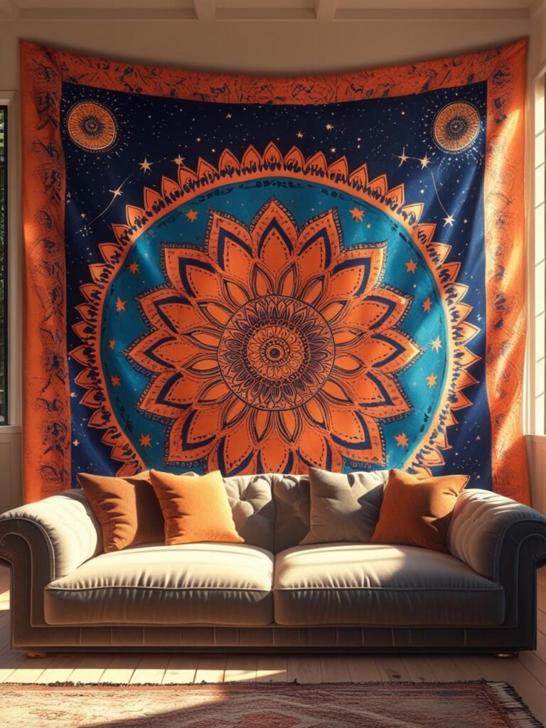 Oversized Tapestries living room