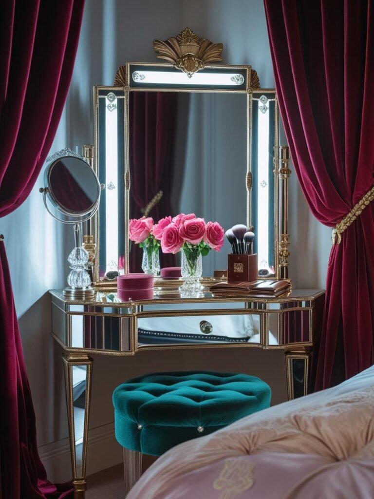 Mirrored Vanity Setup