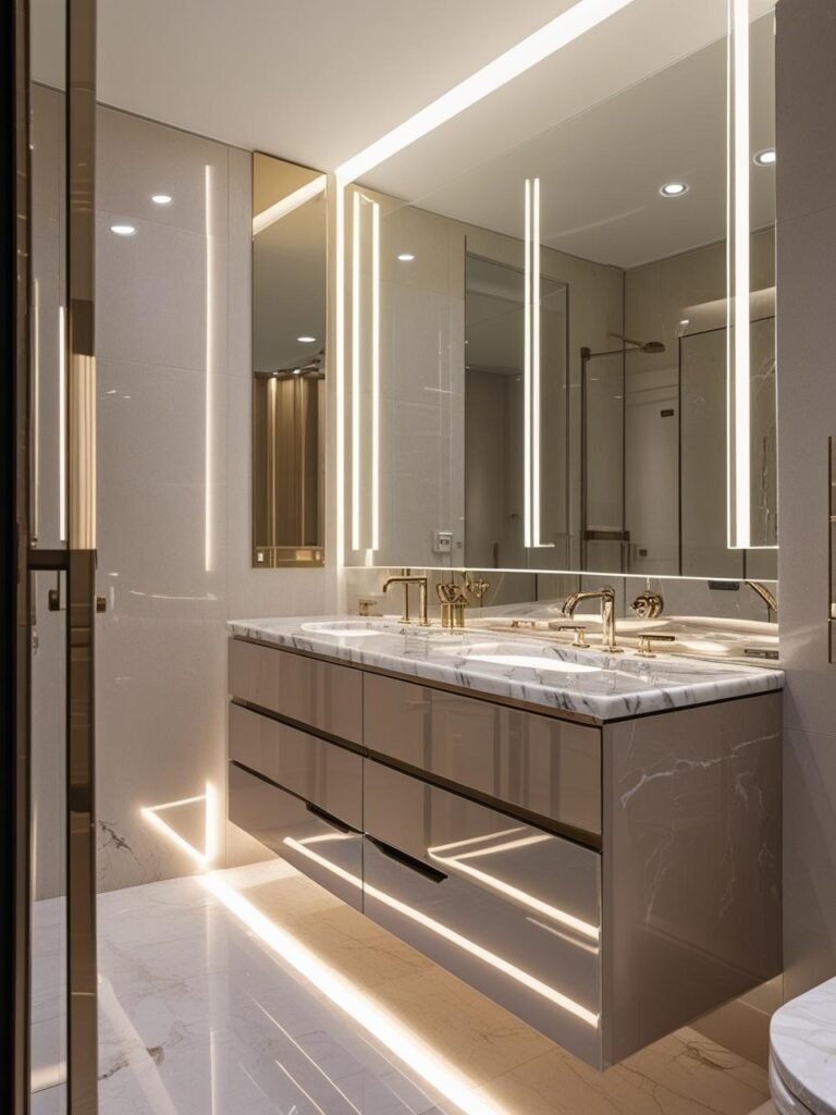 Floating Vanity in bathroom

